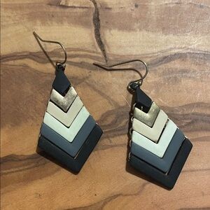 Chevron Layered Shae multi-color drop earrings